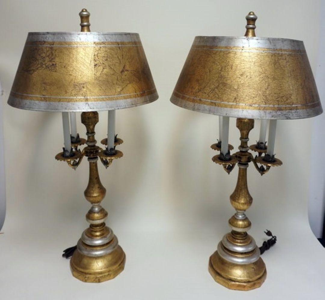 PR OF CANDELABRA STYLE TABLE LAMPS (1 of 2)