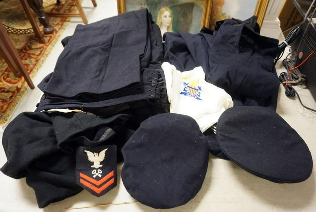 ANTIQUE NAVY UNIFORM AND PATCHES: ANTIQUE NAVY UNIFORM AND PATCHES