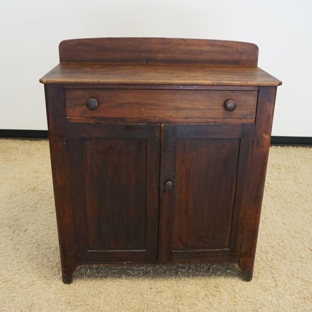 ANTIQUE PINE COUNTRY JAM CUPBOARD (1 of 3)