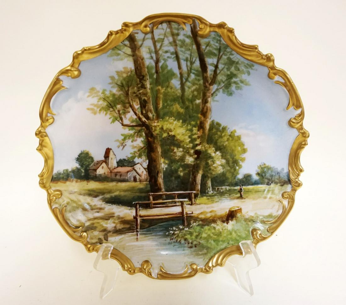 LARGE ARTIST SIGNED HAND PAINTED LIMOGES PLATE (1 of 2)