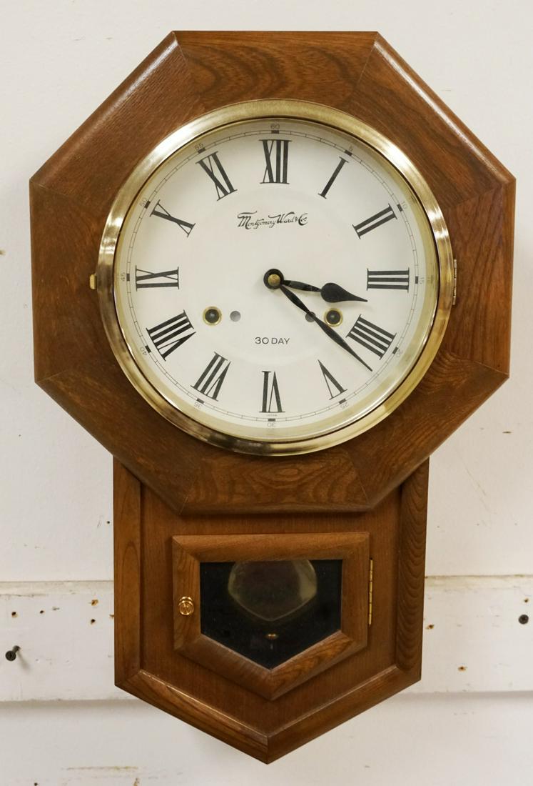 SCHOOL HOUSE STYLE HANGING WALL CLOCK (1 of 2)