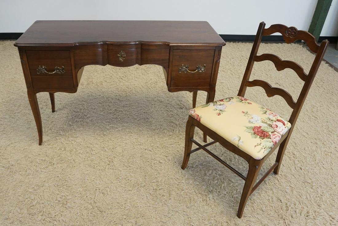 FRENCH PROVINCIAL LADY'S WRITING DESK W/CHAIR (1 of 4)