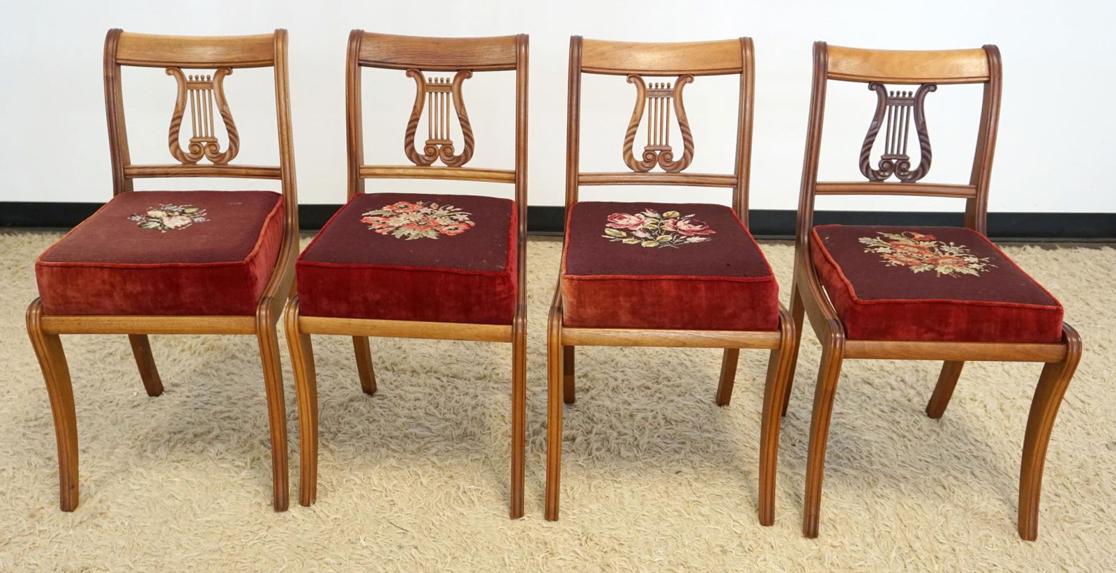 SET OF 4 MAHOGANY SLIP SEAT SIDE CHAIRS (1 of 1)