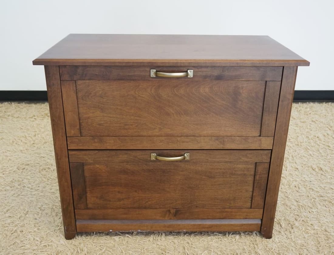 BARONET 2 DRAWER WOOD LATERAL FILE CABINET (1 of 3)