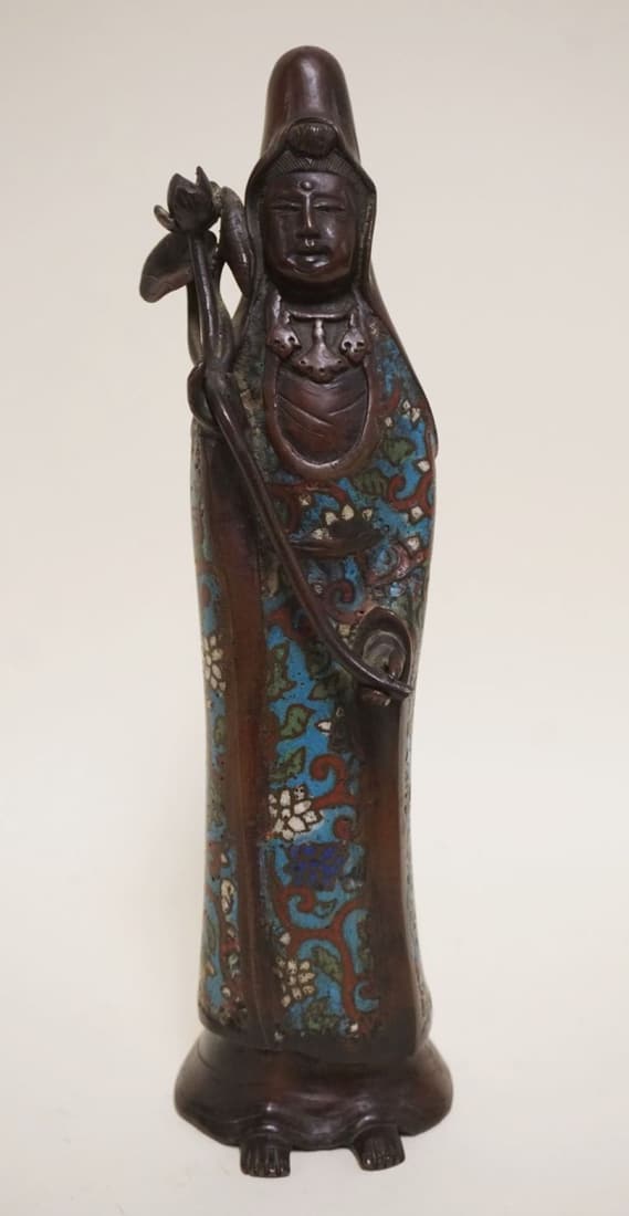 ANTIQUE BRONZE ASIAN FIGURE (1 of 8)