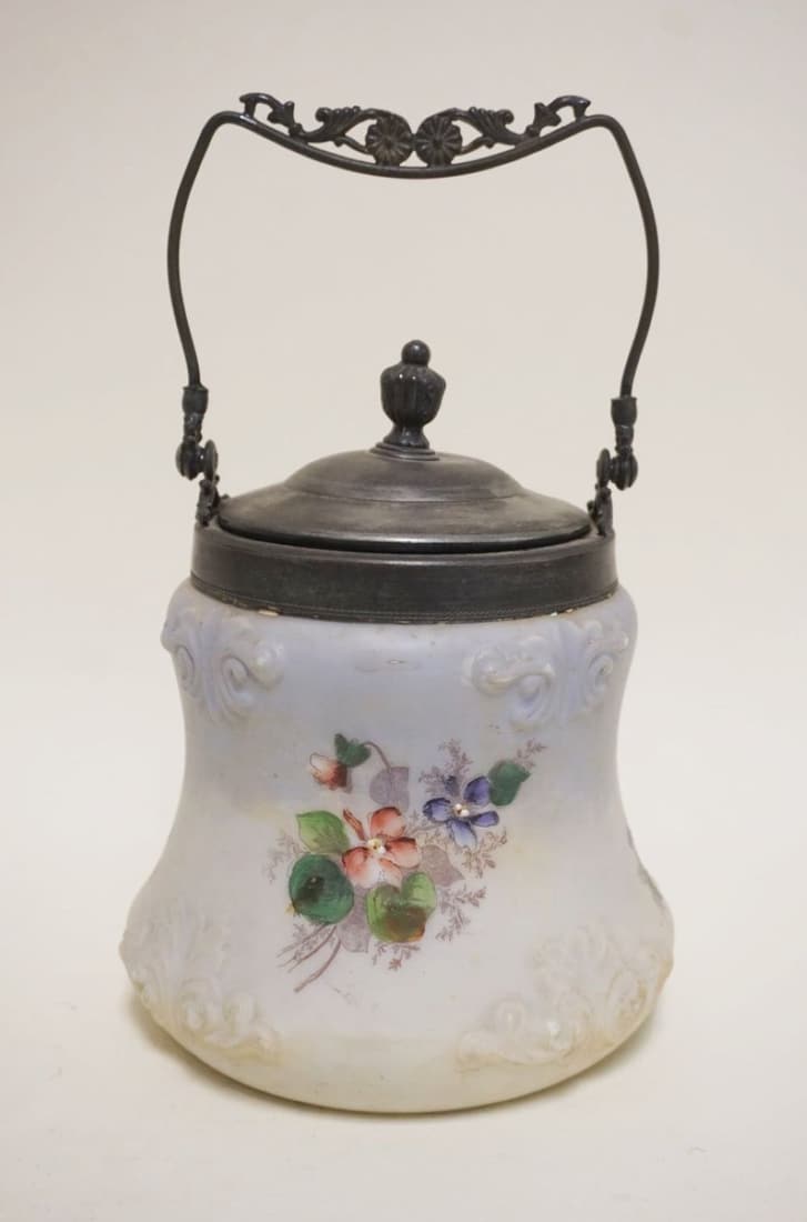 VICTORIAN GLASS BISCUIT JAR (1 of 2)