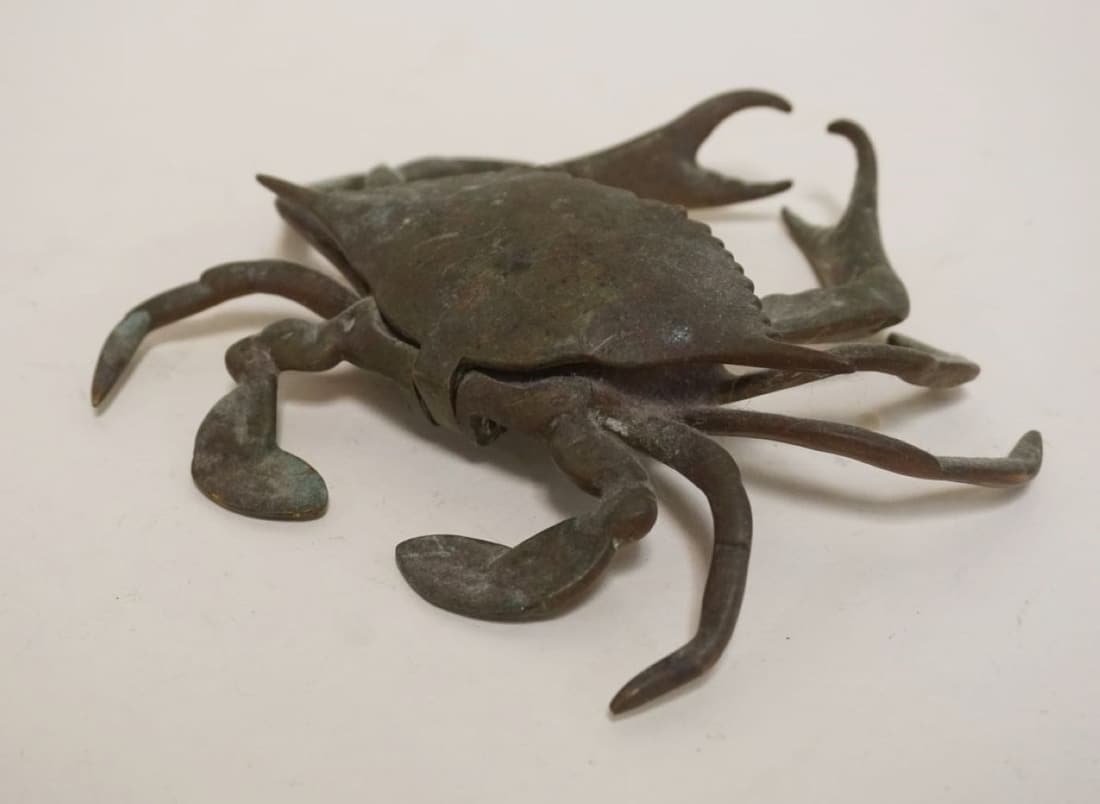 BRASS CRAB INKWELL (1 of 3)