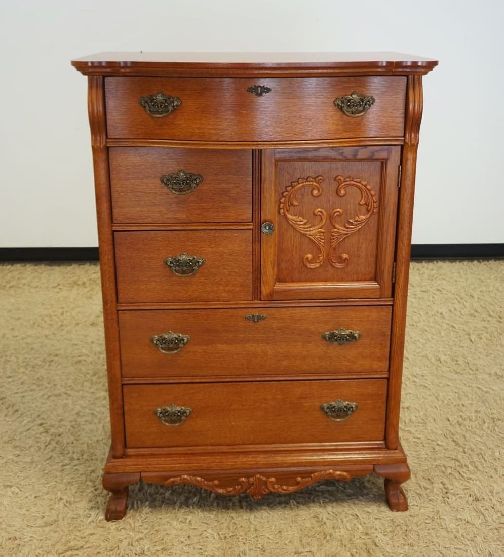 OAK LEXINGTON BONNET HIGH CHEST (1 of 4)