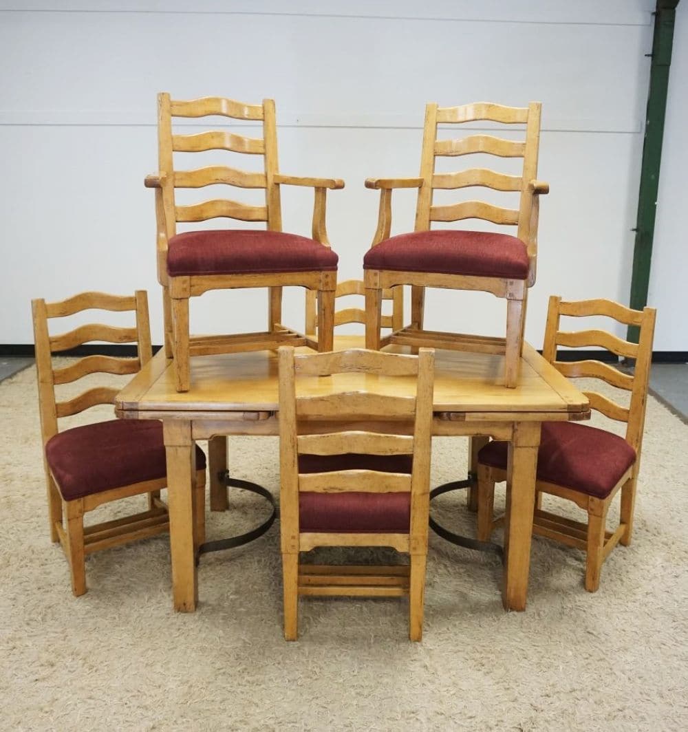 BAUSMAN & CO FRENCH COUNTRY TABLE W/6 CHAIRS (1 of 13)