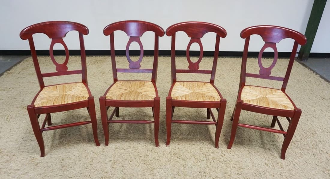 POTTERY BARN FRENCH COUNTRY RUSH SEAT CHAIRS (1 of 2)