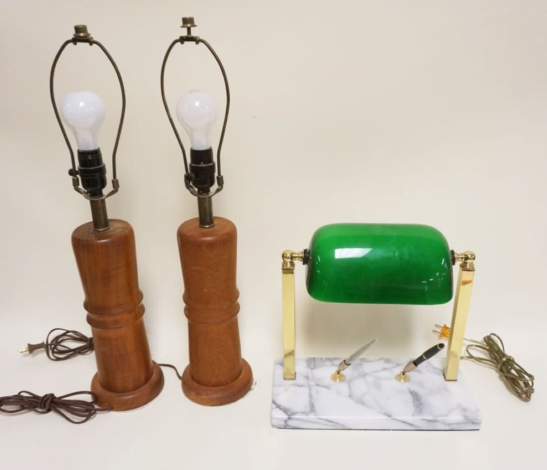 PAIR OF MODERN DANISH TABLE LAMPS, ETC (1 of 1)