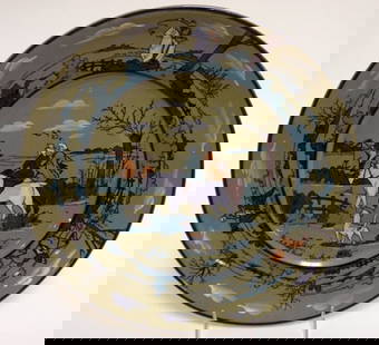 BUFFALO POTTERY DELDARE PLATE: BUFFALO POTTERY DELDARE 9 1/2 IN PLATE *THE FALLOWFIELD*
