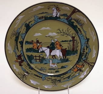 BUFFALO POTTERY DELDARE PLATE: BUFFALO POTTERY DELDARE 9 1/2 IN PLATE *THE FALLOWFIELD*