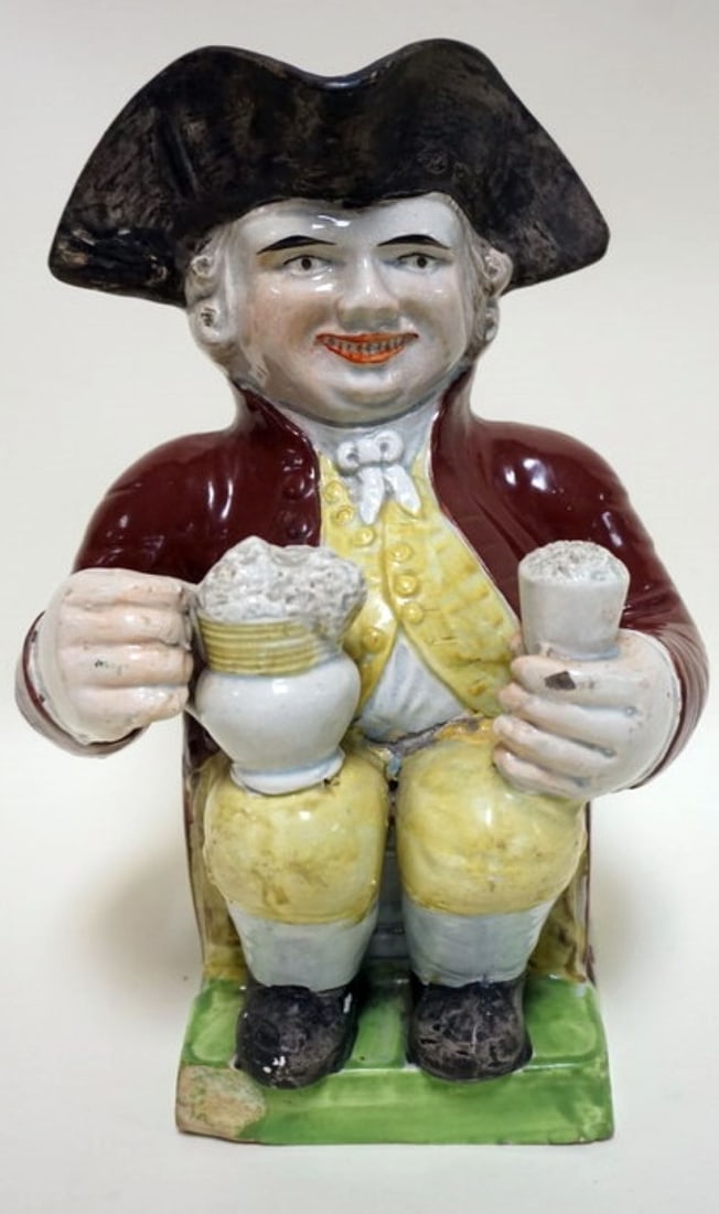 ANTIQUE STAFFORDSHIRE TOBY PITCHER (1 of 5)