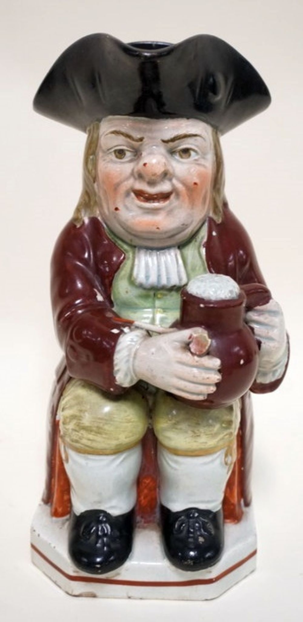 ANTIQUE STAFFORDSHIRE TOBY PITCHER (1 of 6)