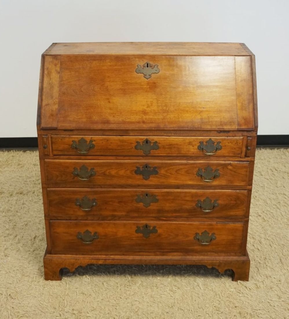 ANTIQUE WALNUT SLANT FRONT DESK (1 of 15)
