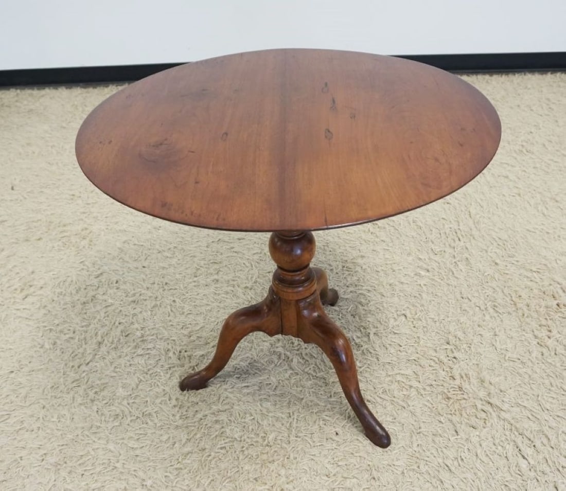 ANTIQUE WALNUT BIRD CAGE TILT TOP TABLE (1 of 4)