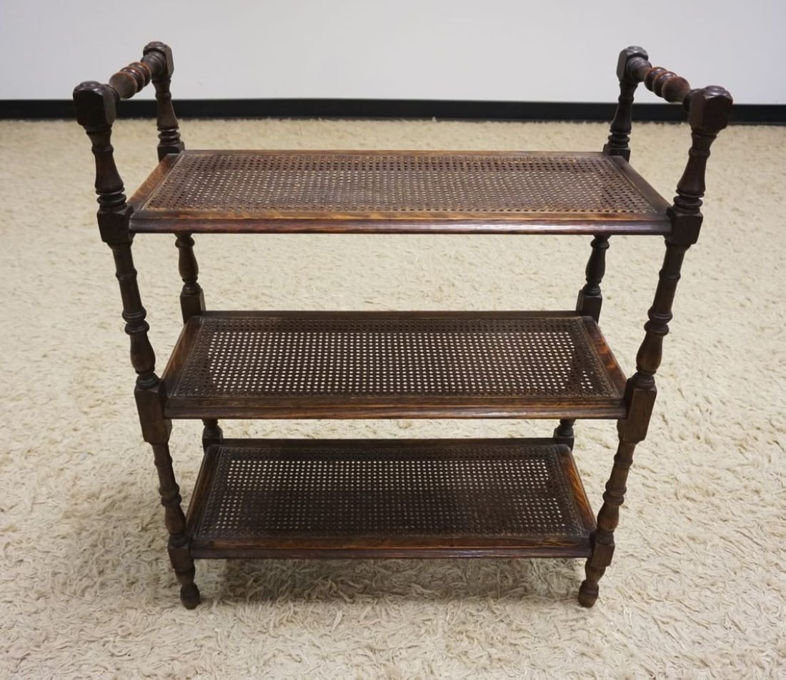 DIMINUATIVE OAK 3 TIER STAND (1 of 4)