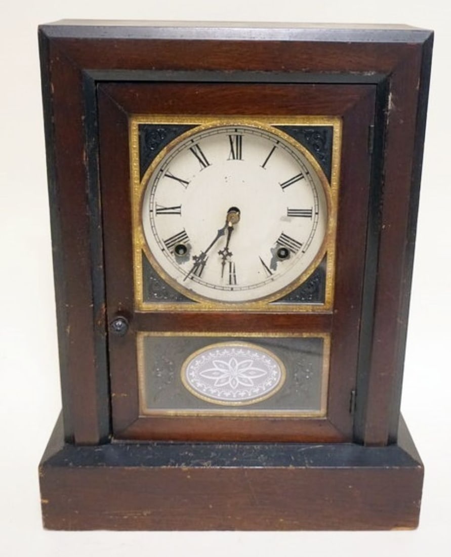 ANTIQUE JEROME SHLF CLOCK (1 of 2)