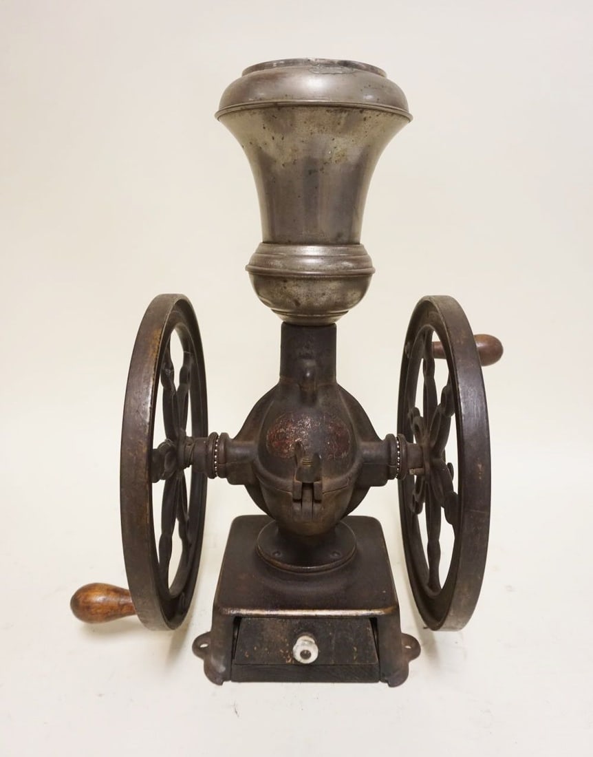 LANDERS FRARY & CLARK DOUBLE WHEEL COFFEE GRINDER (1 of 4)