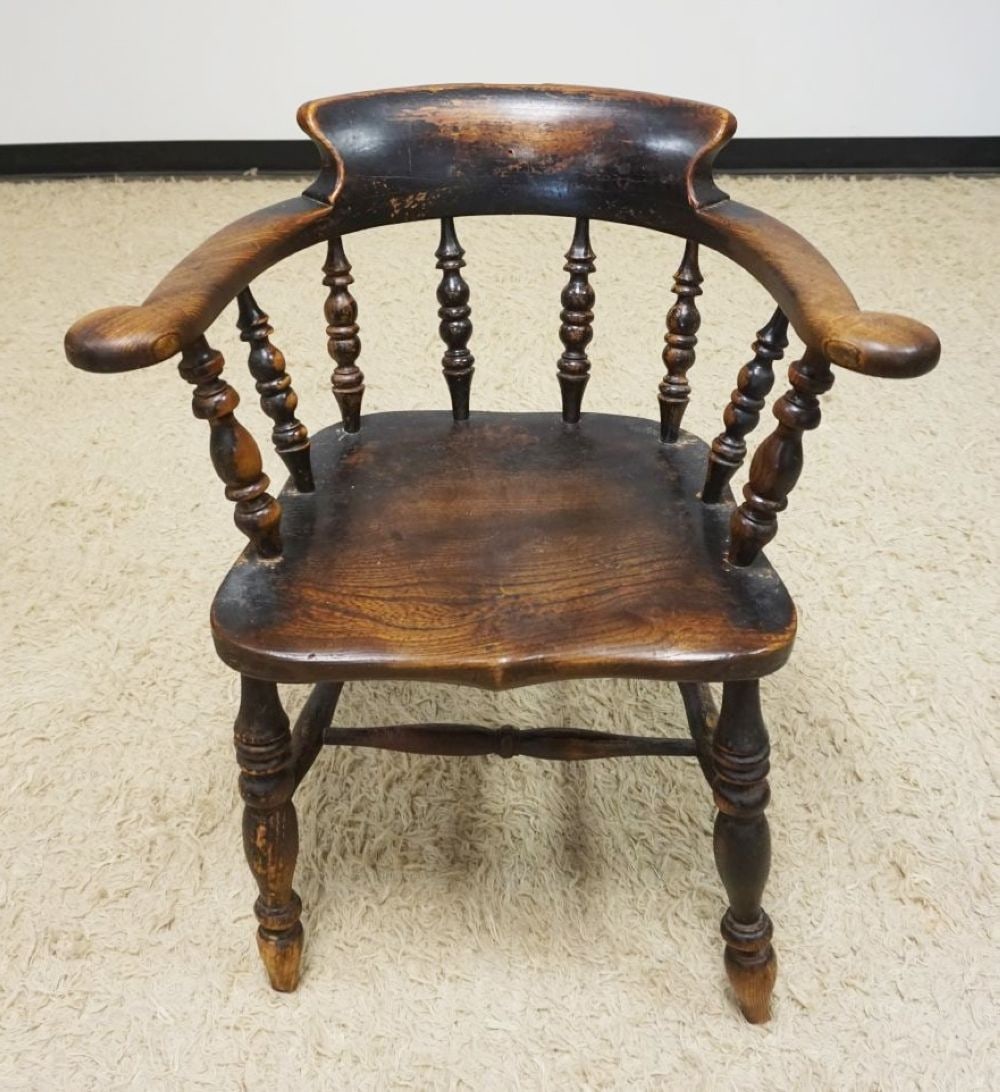 ANTIQUE ENGLISH PUB ARM CHAIR (1 of 2)