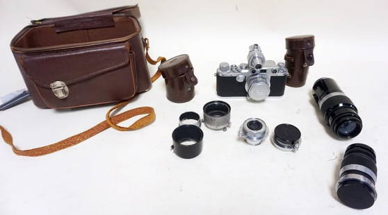 LEICA 3C CAMERA WITH 3 LENSES: LEICA 3C CAMERA WITH 3 LENSES