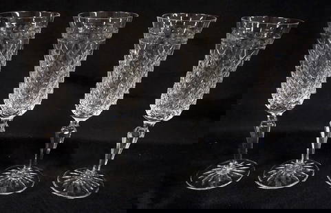 WEDGWOOD CRYSTAL STEMWARE: WEDGWOOD CRYSTAL 4 PIECES OF 8 3/4 IN H FOOTED STEMWARE