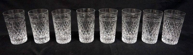 WEDGWOOD CRYSTAL GLASSES: WEDGWOOD CRYSTAL 8 PIECES OF 5 1/2 IN H GLASSES