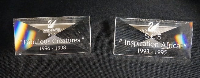 SWAROVSKI CRYSTAL PLAQUES: SWAROVSKI CRYSTAL PLAQUES, FABULOUS CREATURES AND INSPIRATION AFRICA