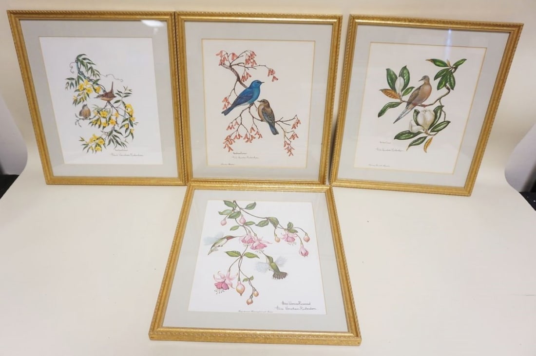 GROUP OF 4 FRAMED BIRD PRINTS (1 of 4)