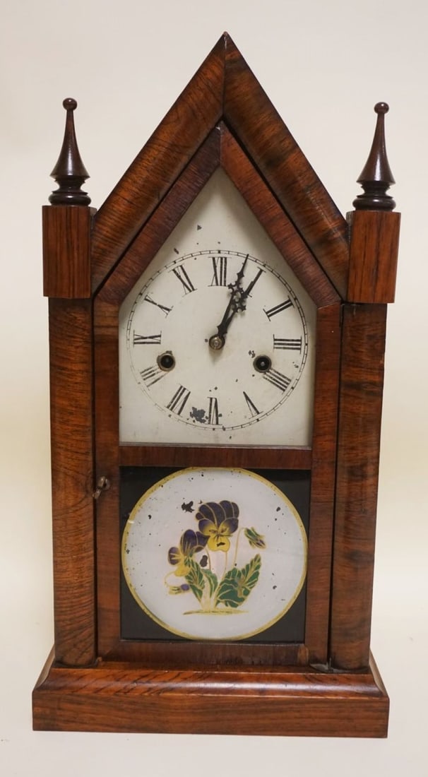 EN WELCH STEEPLE SHELF CLOCK (1 of 3)