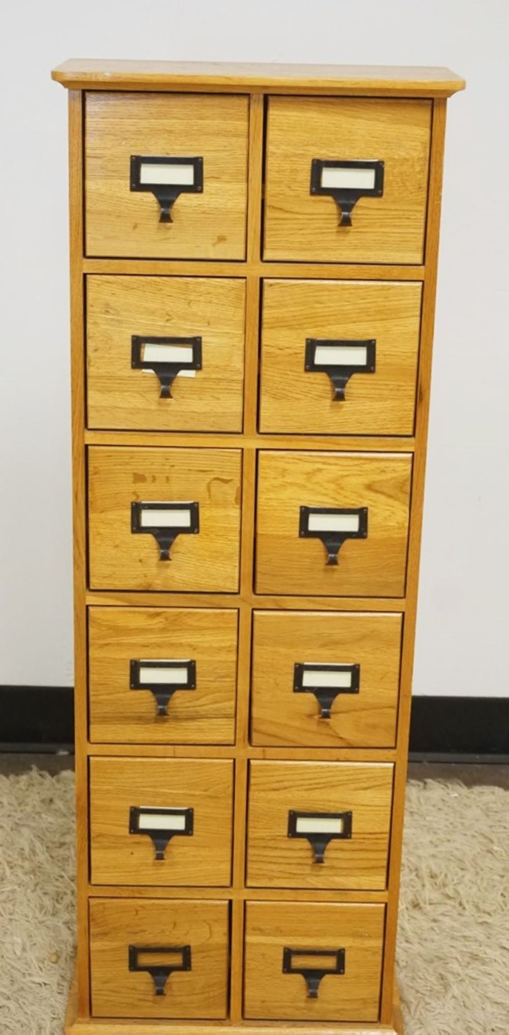 OAK 12 DRAWER CABINET (1 of 3)