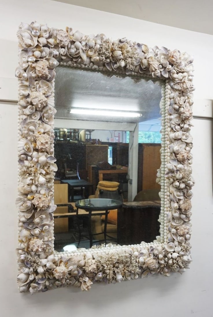 ORNATE CONTEMPORARY SEASHELL MIRROR (1 of 4)