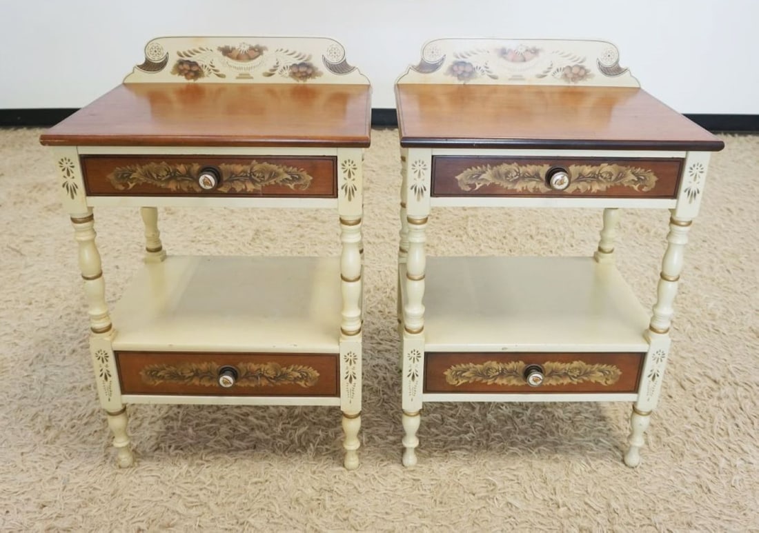 PAIR OF CONTEMPORARY HITCHCOCK STANDS (1 of 6)
