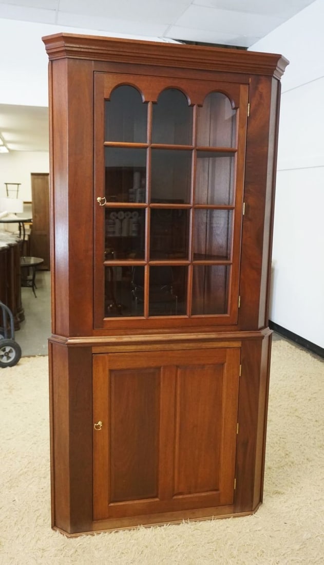 HENRY FORD MUSEUM SOLID MAHOGANY 2 PART CORNER CABINET (1 of 3)