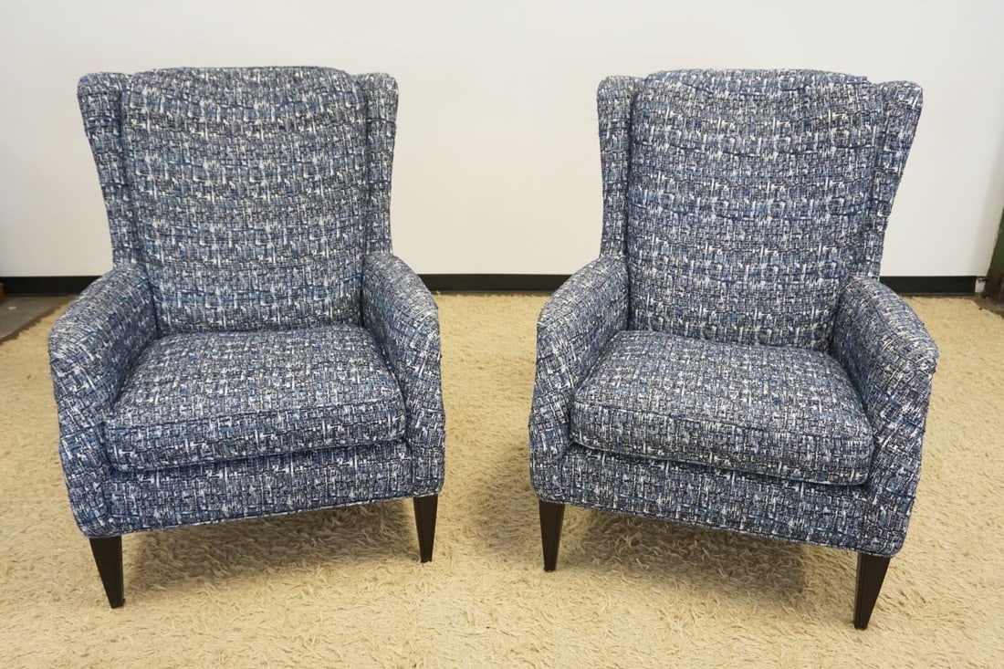 PAIR OF ROBERT ALLEN UPHOLSTERED ARMCHAIRS (1 of 3)