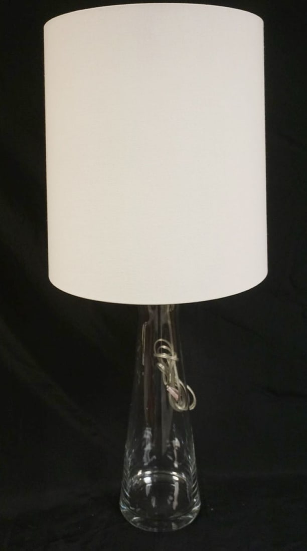 BARBARA COSGROVE MODERN STYLE GLASS TABLE LAMP (1 of 2)
