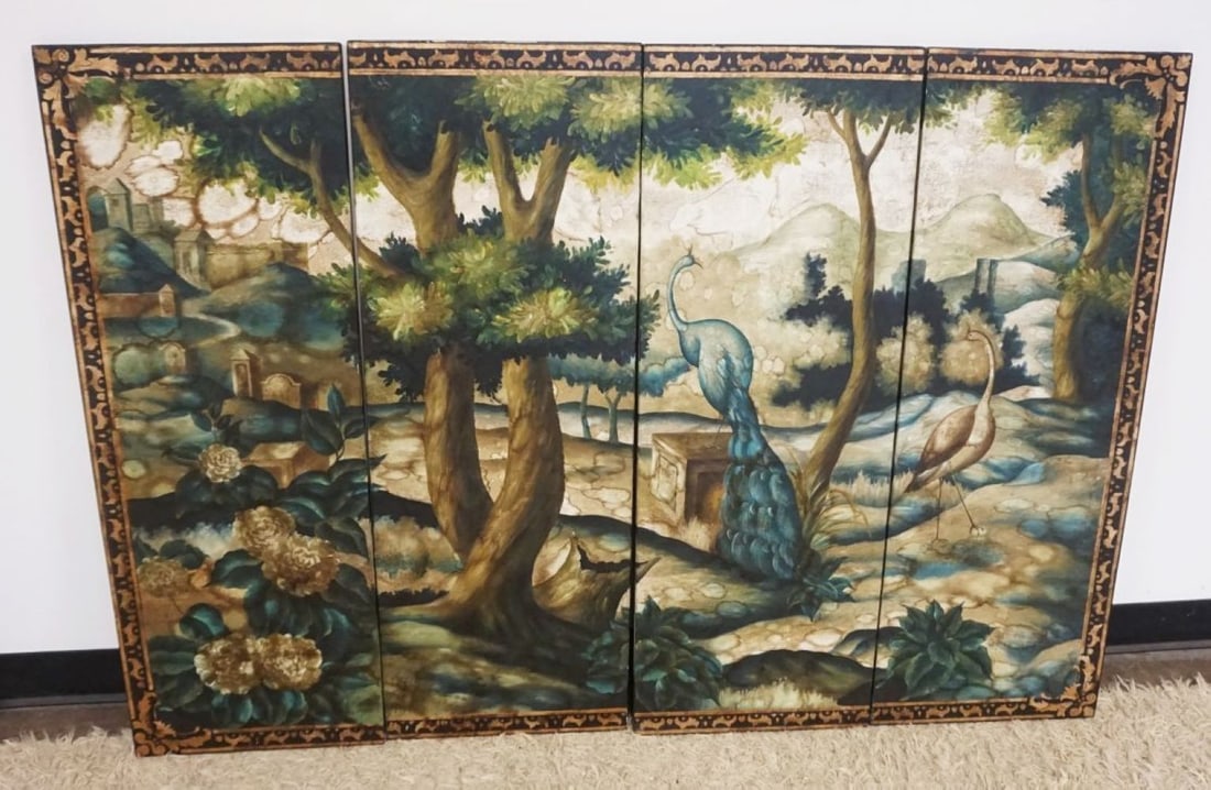 4 PART HANGING WALL MURAL ON WOOD (1 of 1)