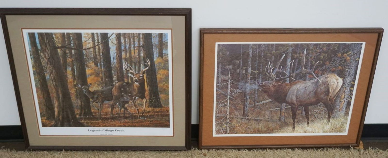 2 FRAMED & MATTED LTD STAG PRINTS (1 of 4)