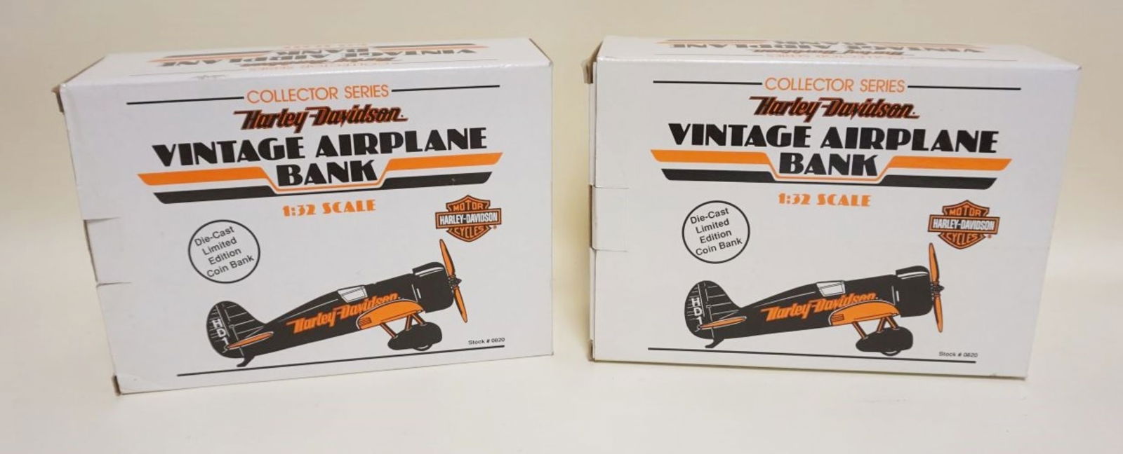 HARLEY DAVIDSON BANKS: HARLEY DAVIDSON DIE CAST LTD ED AIRPLANE BANKS IN BOX