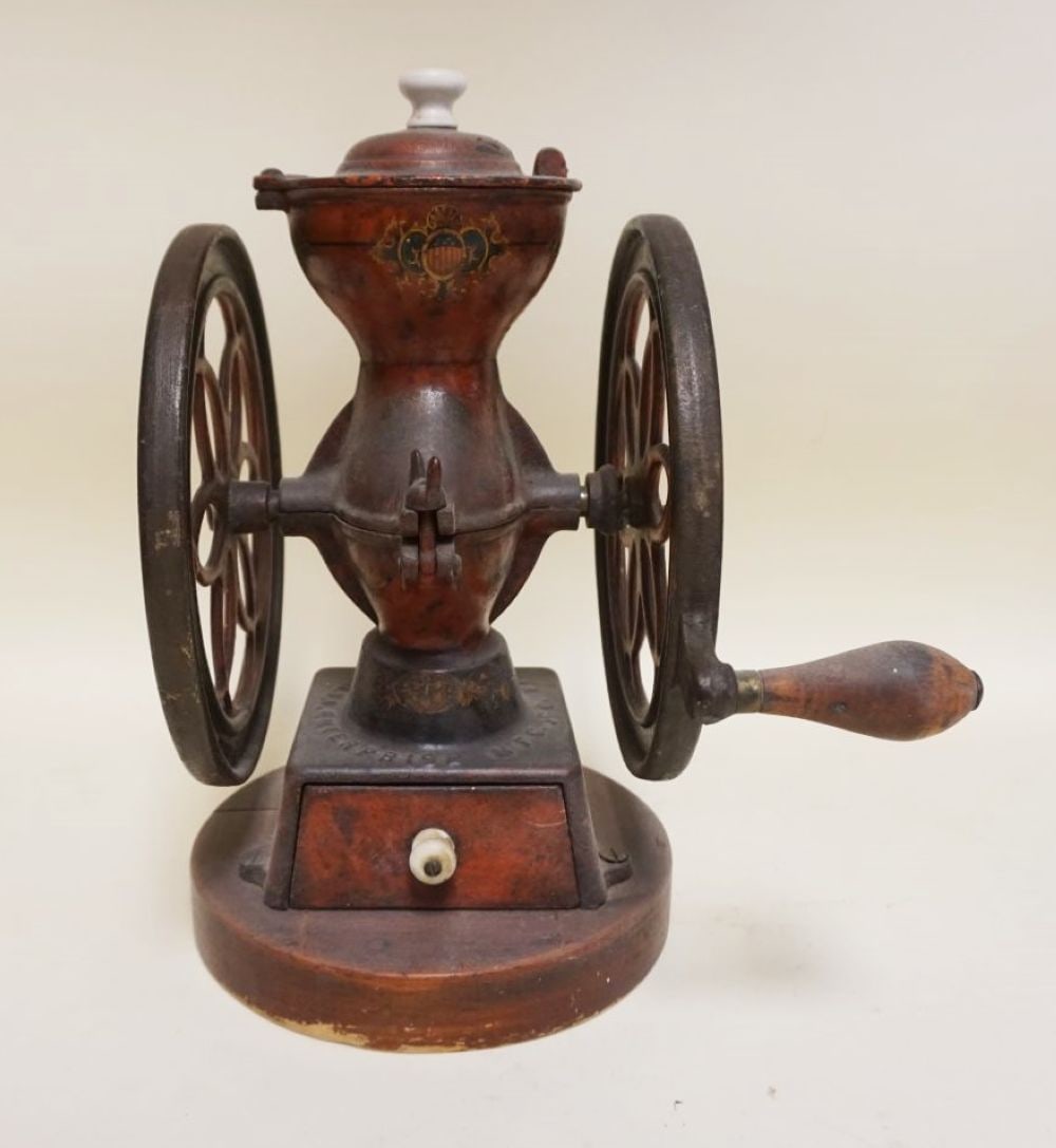ANTIQUE ENTERPRISE DOUBLE WHEEL COFFEE GRINDER (1 of 5)