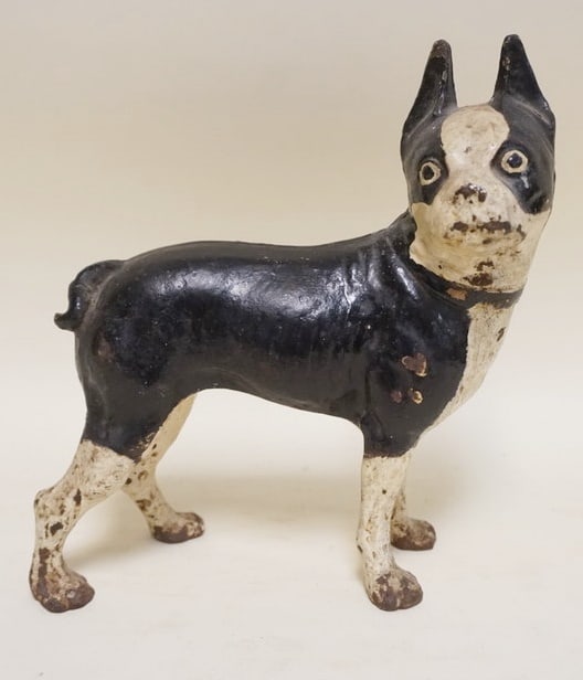 ANTIQUE CAST IRON BULLDOG DOOR STOP (1 of 2)