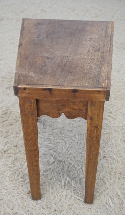 ANTIQUE TAPERED WALNUT COMMODE STAND (1 of 3)