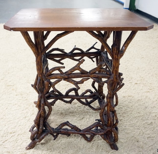 RUSTIC ADIRONACK TWIG STAND (1 of 4)