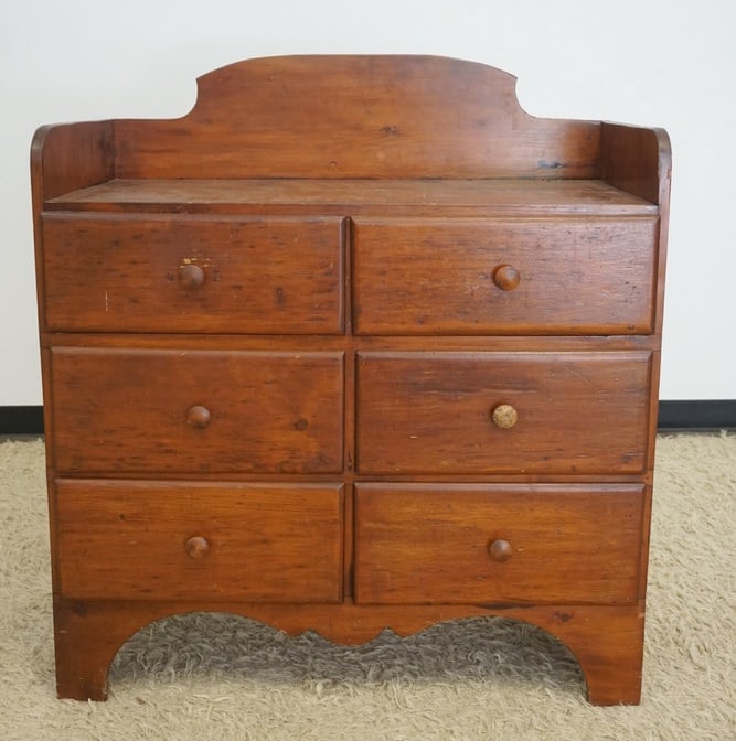 PRIMITIVE PINE DOVETAILED CABINET (1 of 4)