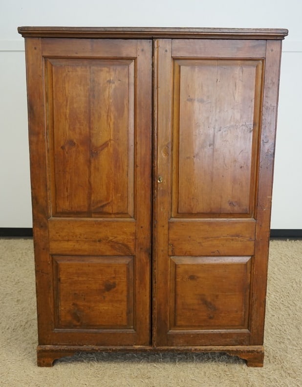 COUNTRY PINE DOUBLE PANELED DOOR CUPBOARD (1 of 5)