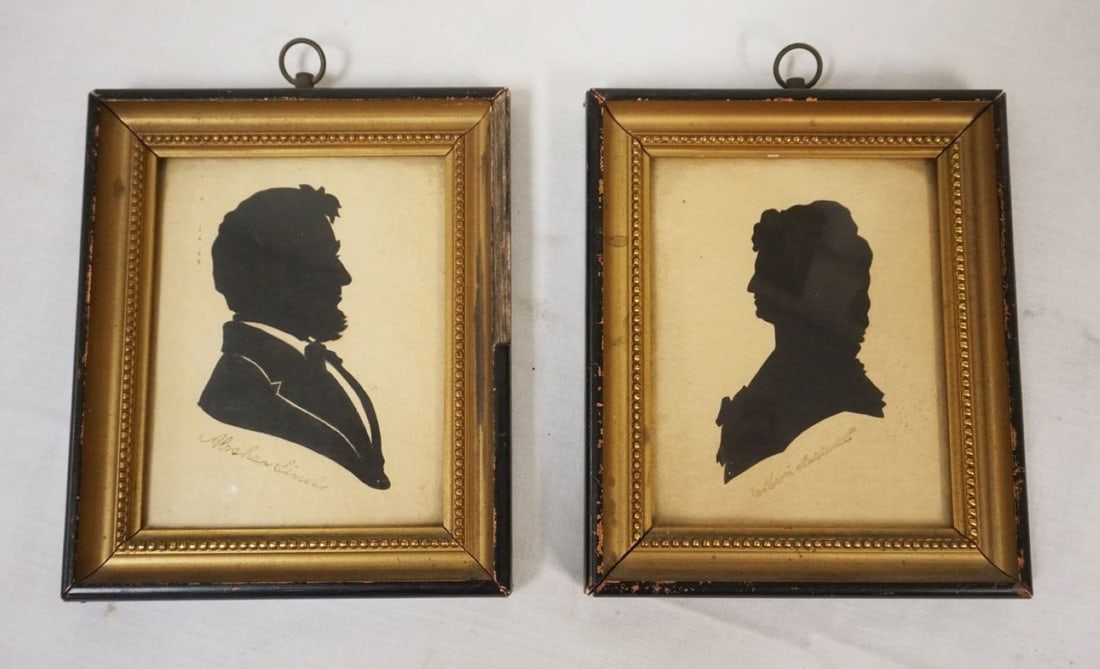PAIR OF FRAMED SILHOUETTES (1 of 3)