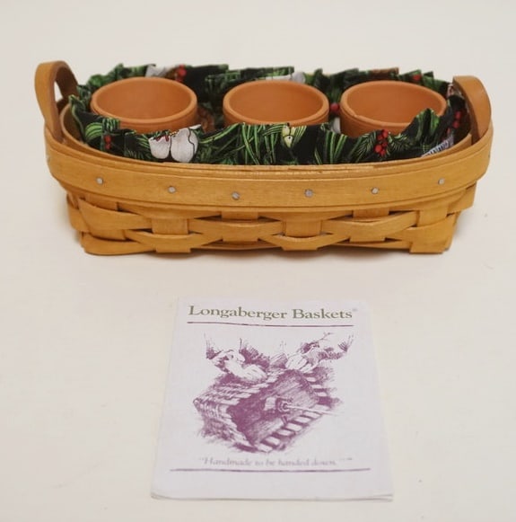 1997 SMALL FLOWER POT BASKET SET (1 of 4)