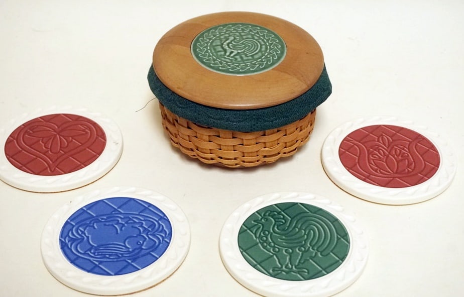 2004 AMERICAN CRAFT ORIGINALS COASTER BASKET SET (1 of 4)