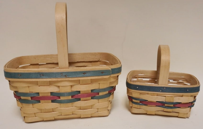 1990 LARGE AND SMALL NATURAL EASTER BASKETS (1 of 3)